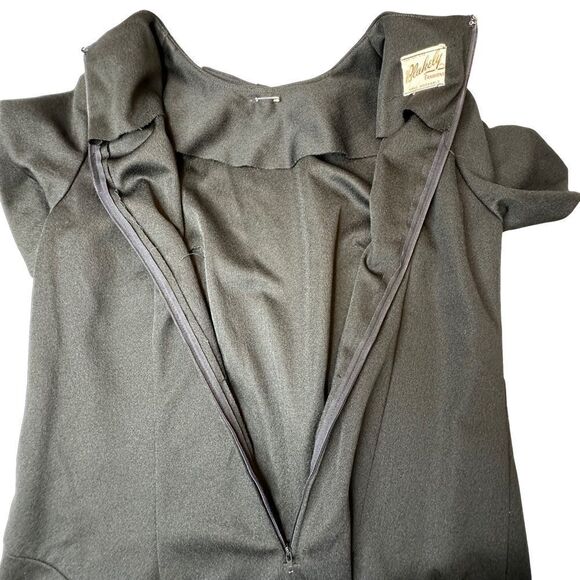 BLAKELY Vintage Black Mid Length Shift Dress Large - Picture 8 of 16